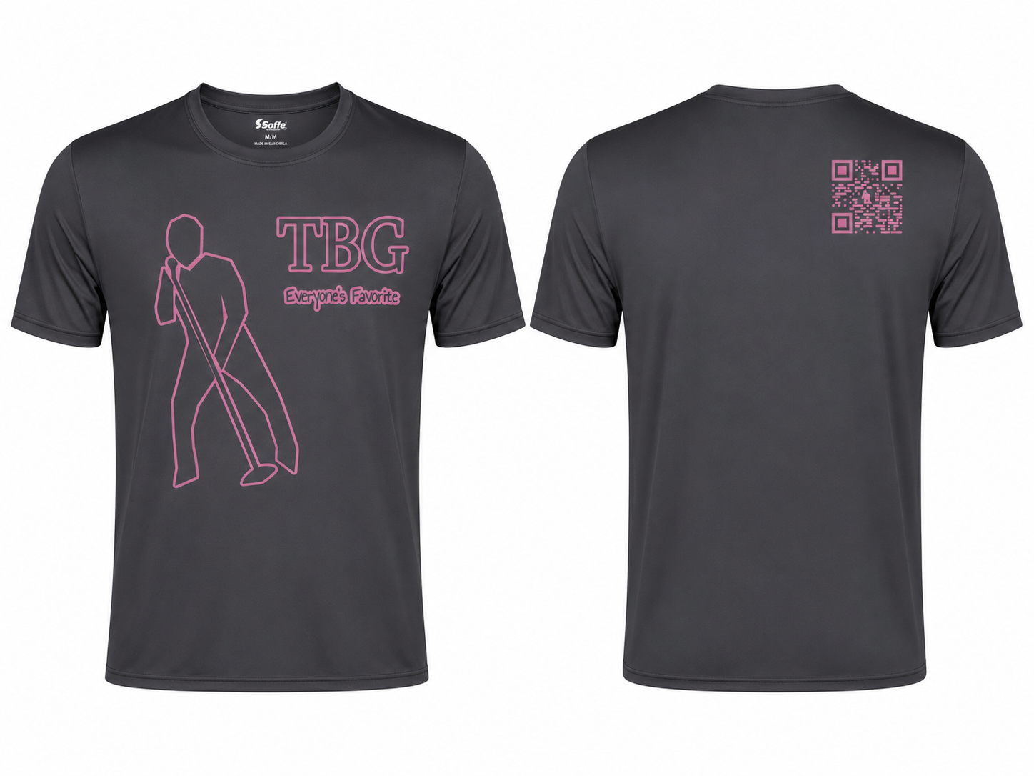 TBG Black Short Sleeve Shirt (Pink Outline)