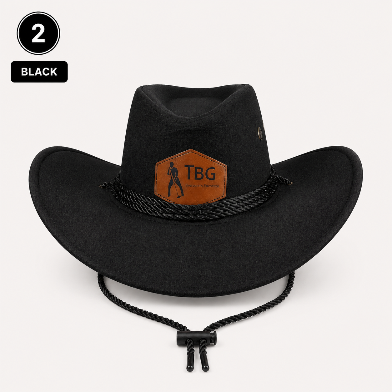 TBG Black Western Hat
