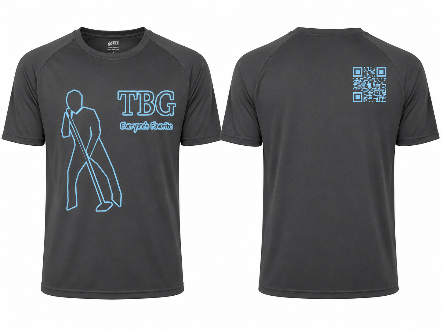 TBG Black Short Sleeve Shirt (Blue Outline) — v2