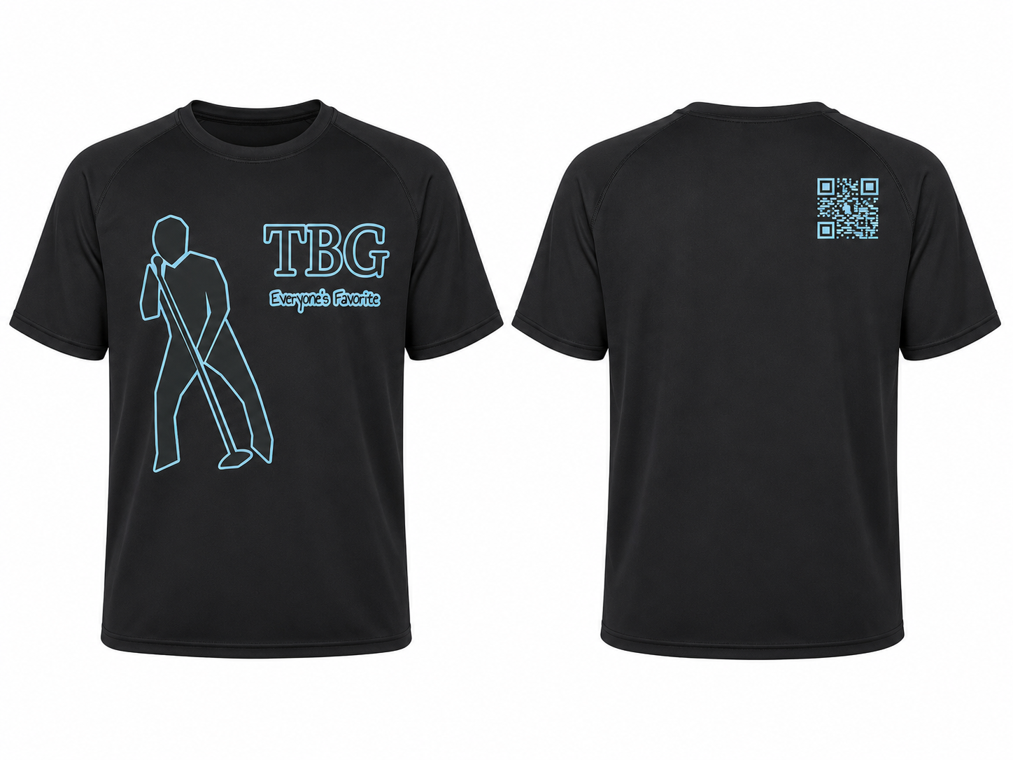TBG Black Short Sleeve Shirt (Blue Outline)