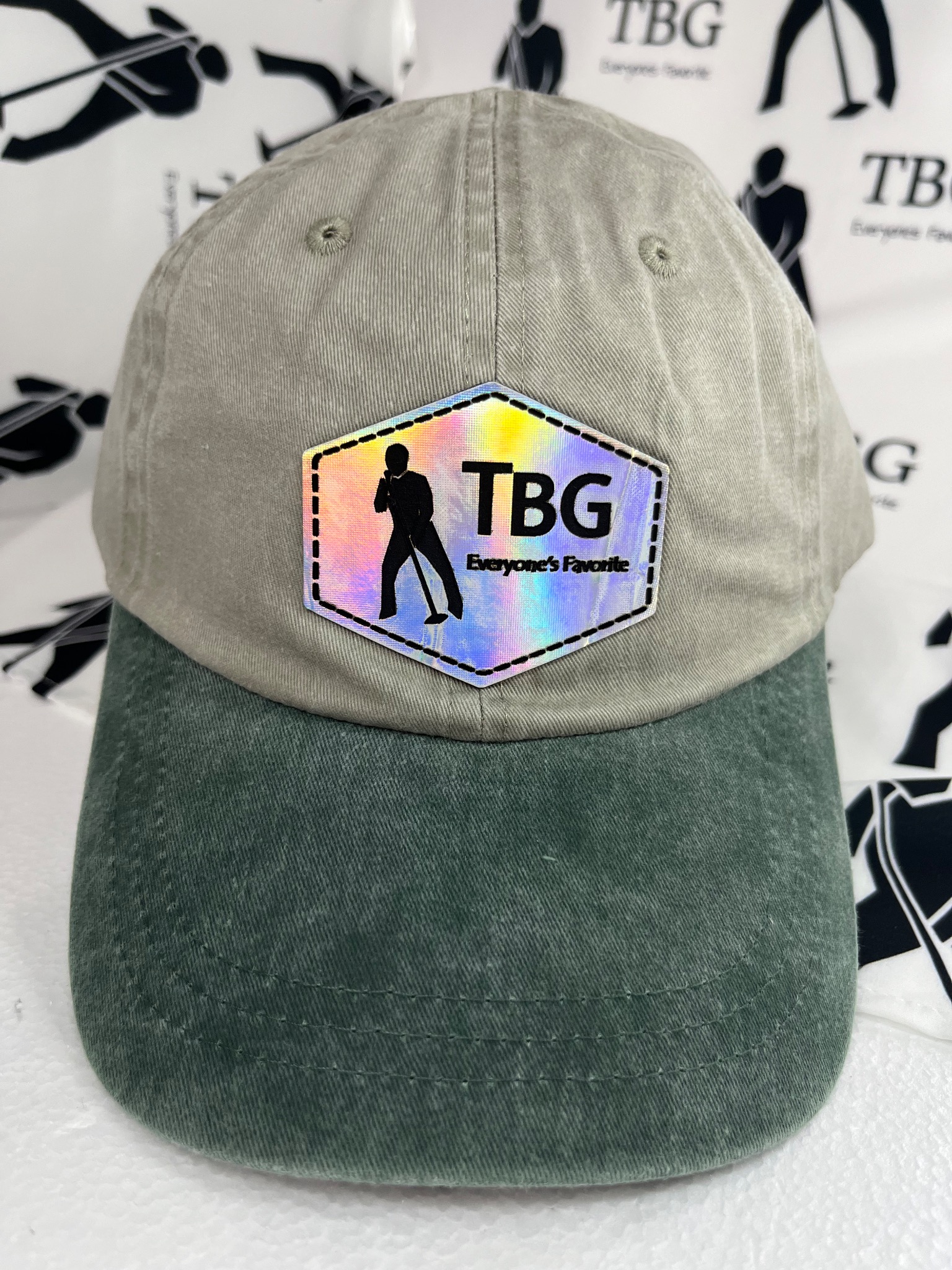 TBG Khaki-Green Two-Tone Holographic Cap