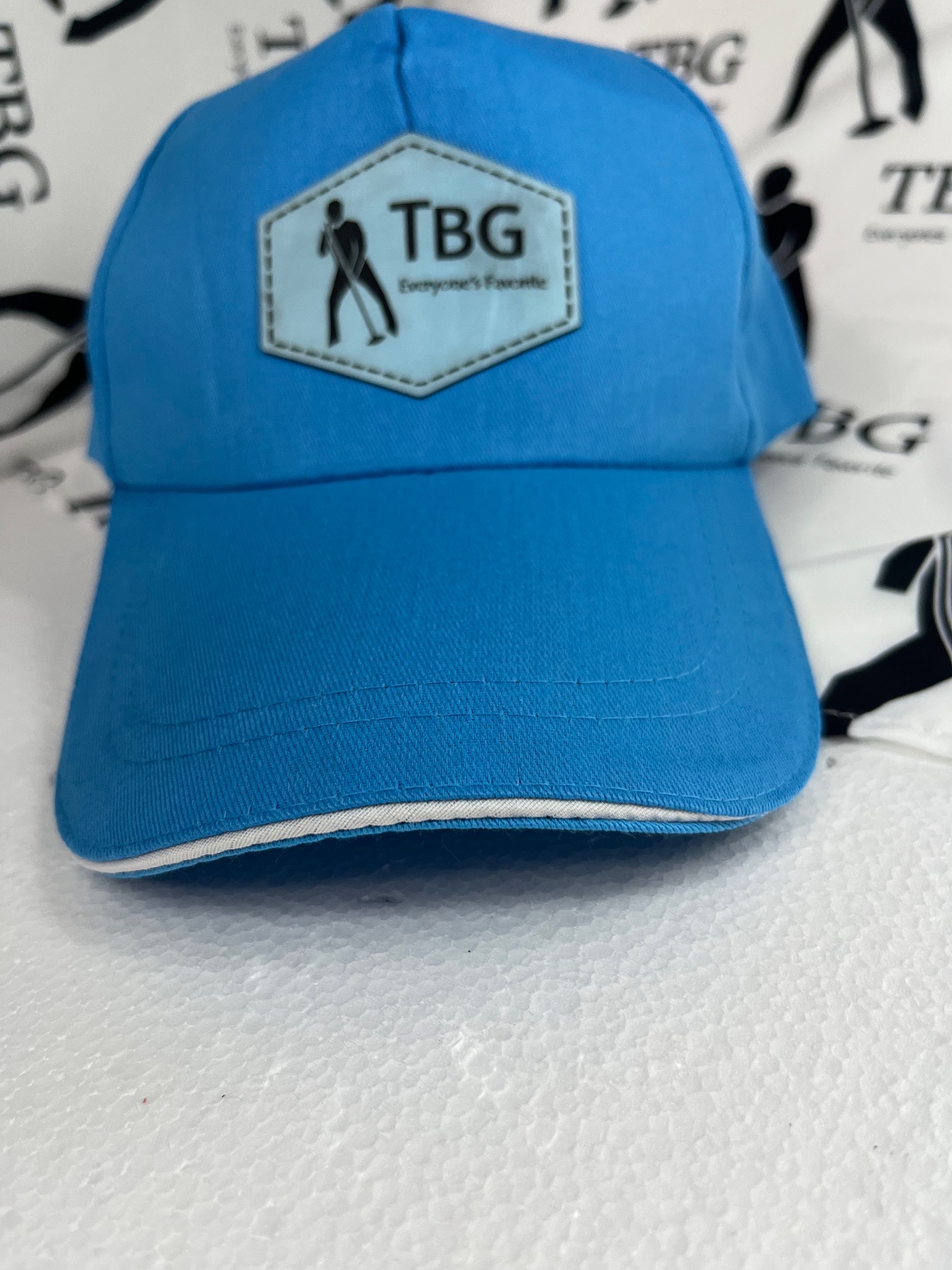 TBG Sky Blue Cap with White Trim